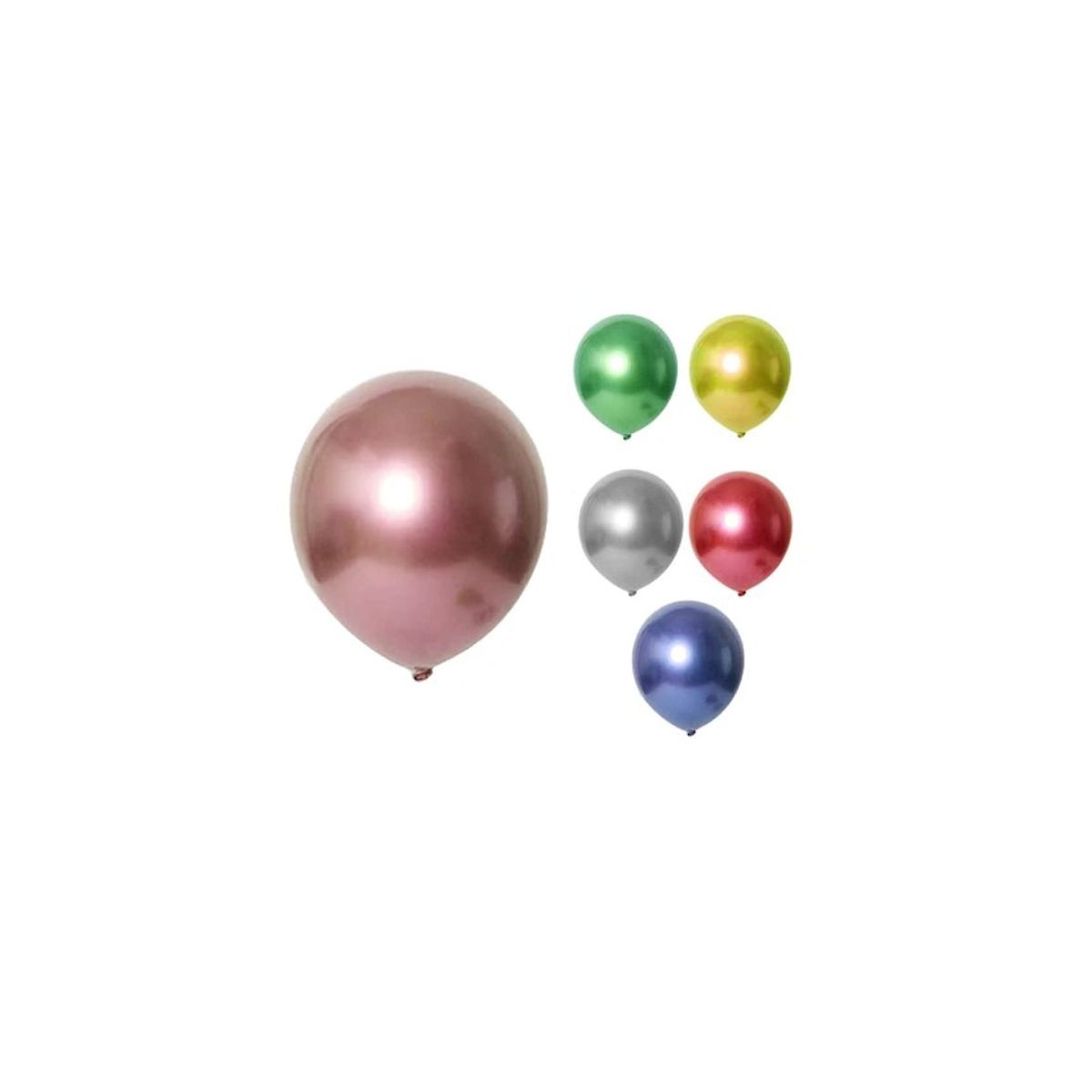 GENERICO - Globos Cromados 25pcs 23cm Colores Surtidos