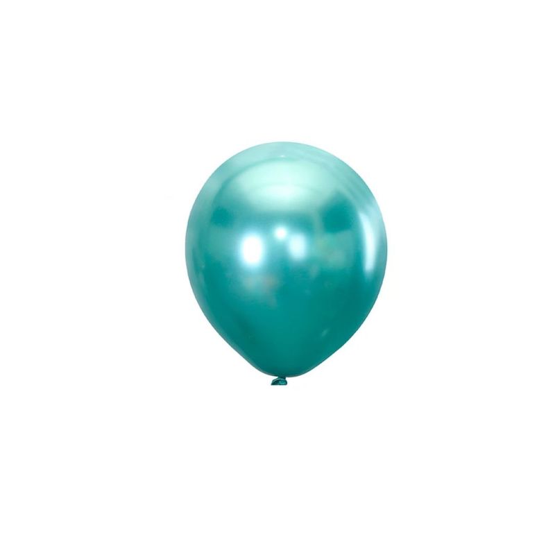 GENERICO - Globos Cromados Verde 25pcs 15cm
