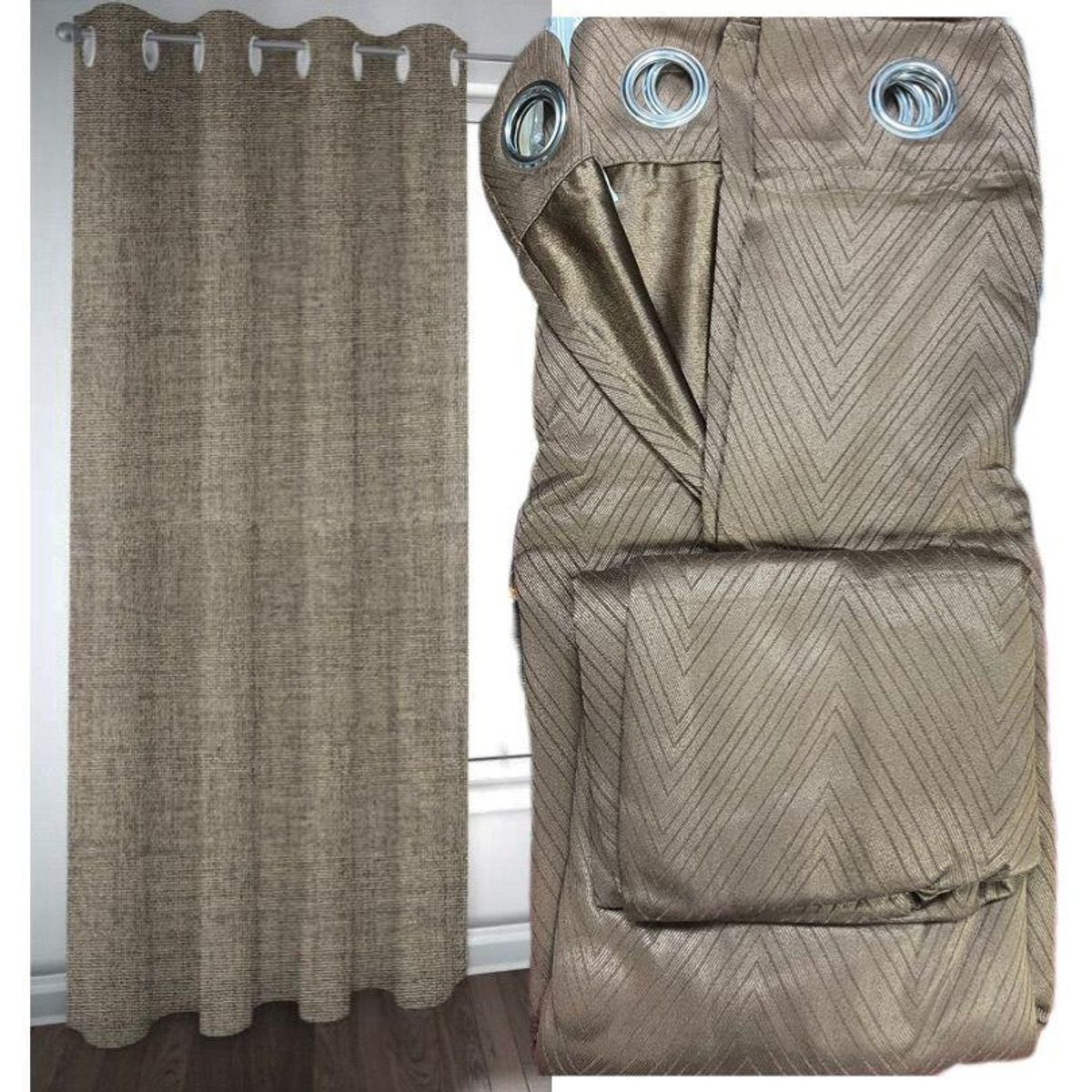 DIANA - CORTINA  Blackout CAFE CLARO 2 PAÑO 140X230 X PAÑO