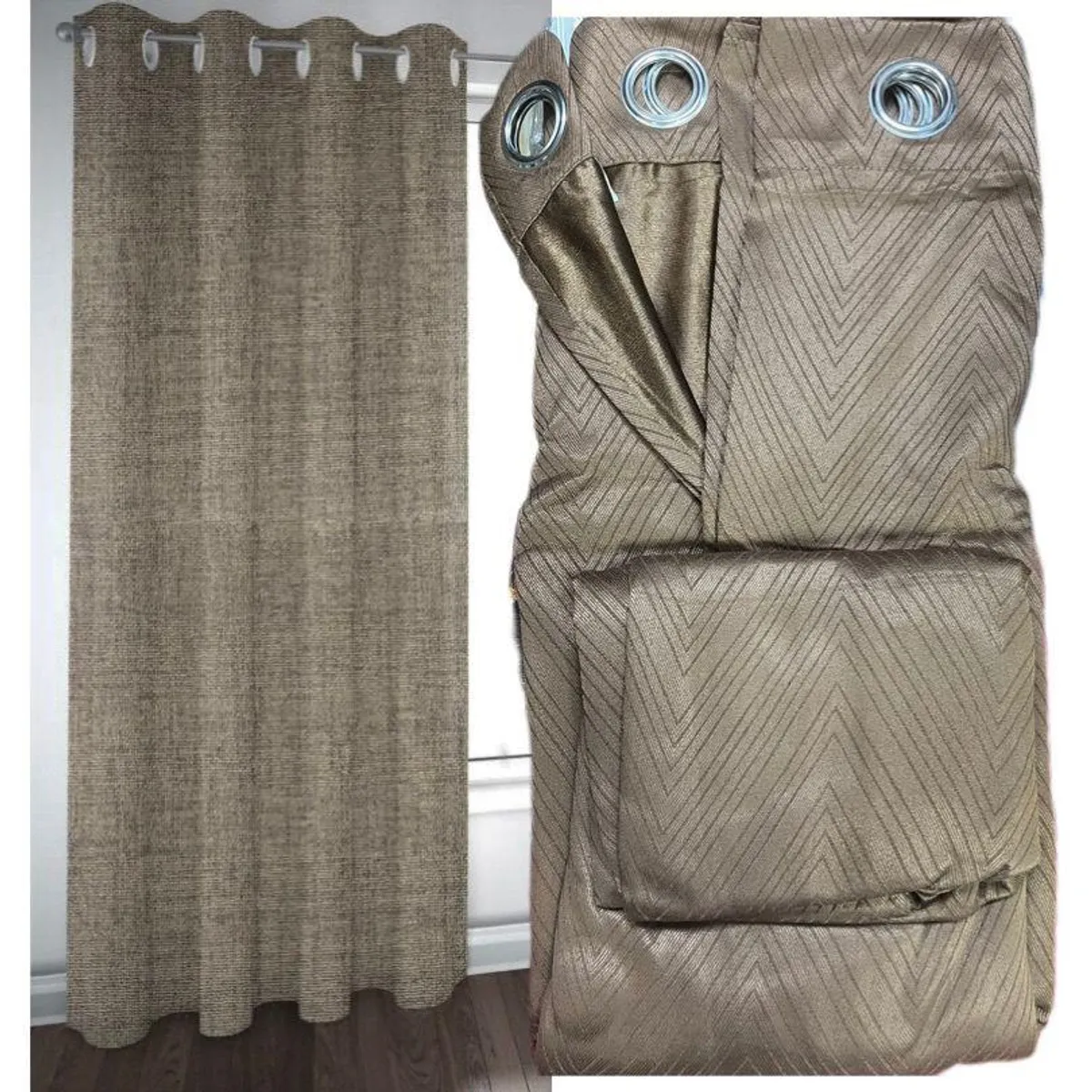 DIANA - CORTINA  Blackout CAFE CLARO 2 PAÑO 140X230 X PAÑO