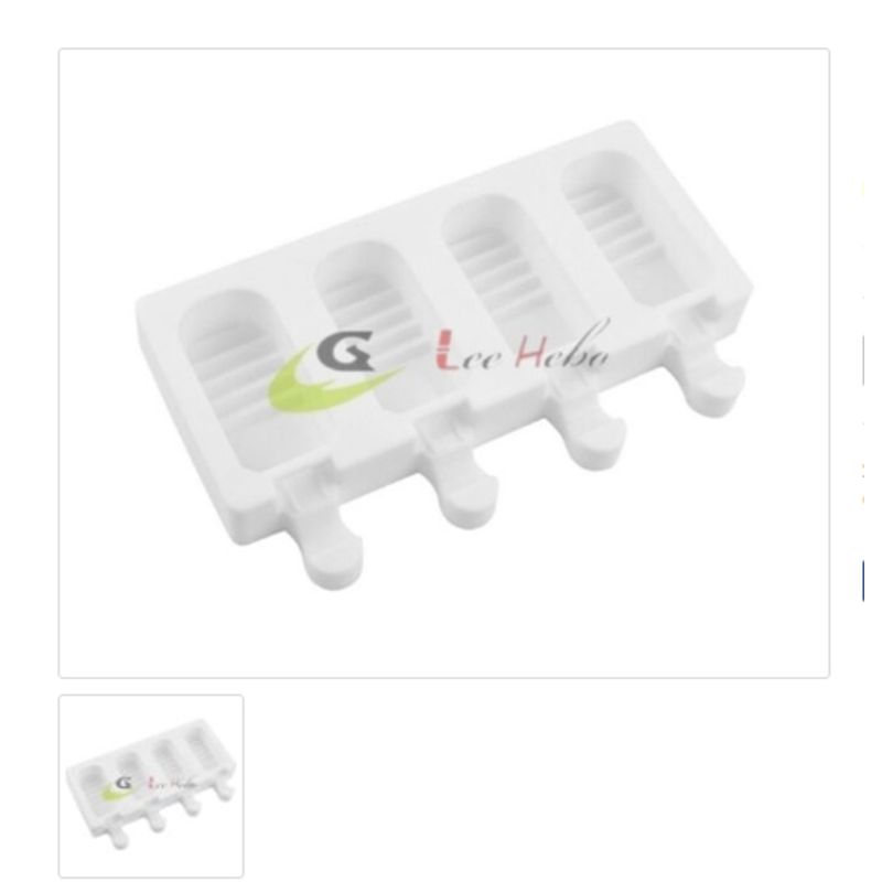 GENERICO - Molde De Silicona Molde Paleta de Helado 4 Divisiones Helados