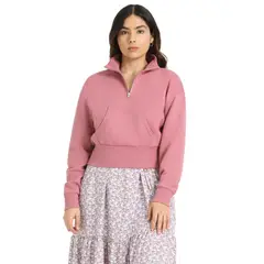 LEVIS - Polerón Mujer Regular Fit Sara 1/4 Zip Rosado