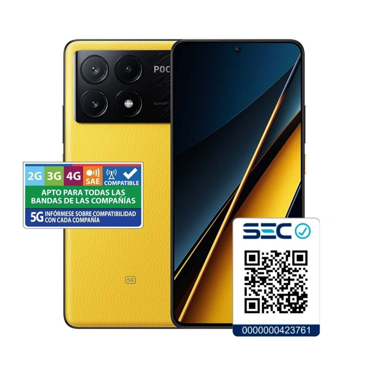 XIAOMI - Xiaomi POCO X6 PRO 5G 12GB512GB Amarillo