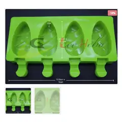 GENERICO - Molde De Silicona Molde Figura Paleta de Helado 4 Divisiones