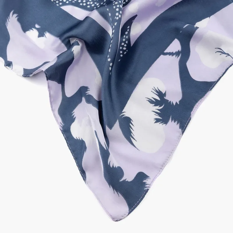 LOUNGE - Pañuelo Mujer Flores Grandes Lila