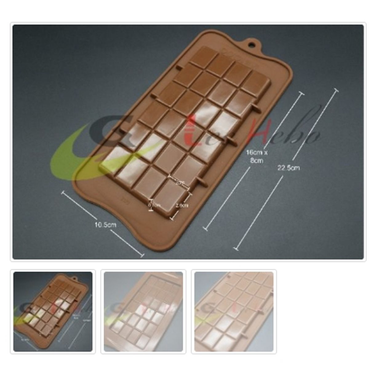 GENERICO - Molde De Silicona Molde Barra De Chocolate 24 Divisiones