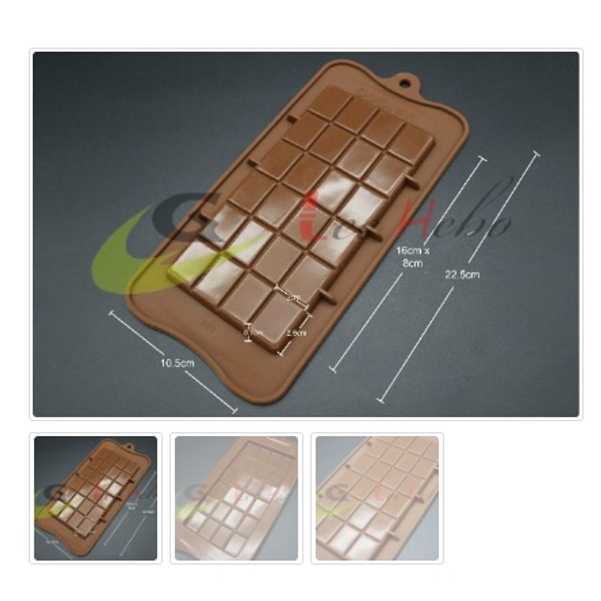 GENERICO - Molde De Silicona Molde Barra De Chocolate 24 Divisiones