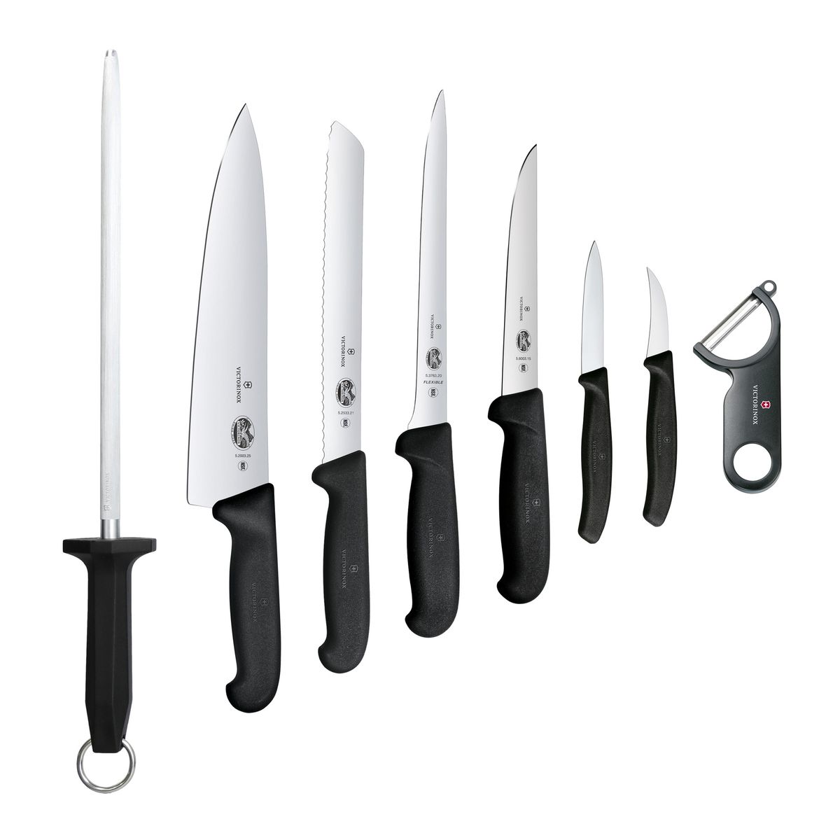 VICTORINOX - Set de cuchillos enrollable para chef, 8 piezas Victorinox