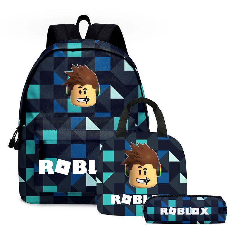 ORILWAYO - Set Mochila + Lonchera + Estuche infantil - Roblox