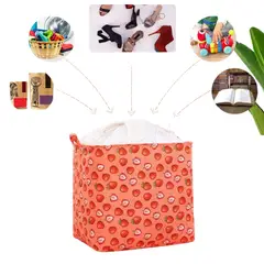 GENERICO - Canasto Plegable Organizador De Ropa O Juguetes Niños Fresa