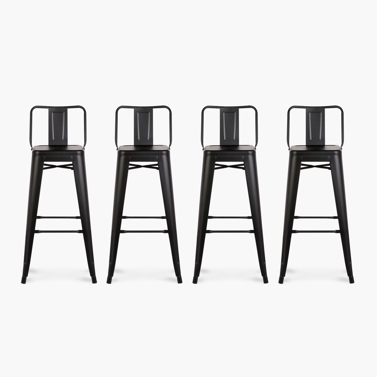 FORM DESIGN - Pack 4 Tolix Taburetes c/resp 77 Metal Negro Form