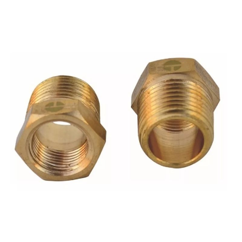 TAUMM - Pack 2 Bushing - Niple Laton 1l2 He X 3l8 Hi - Taumm