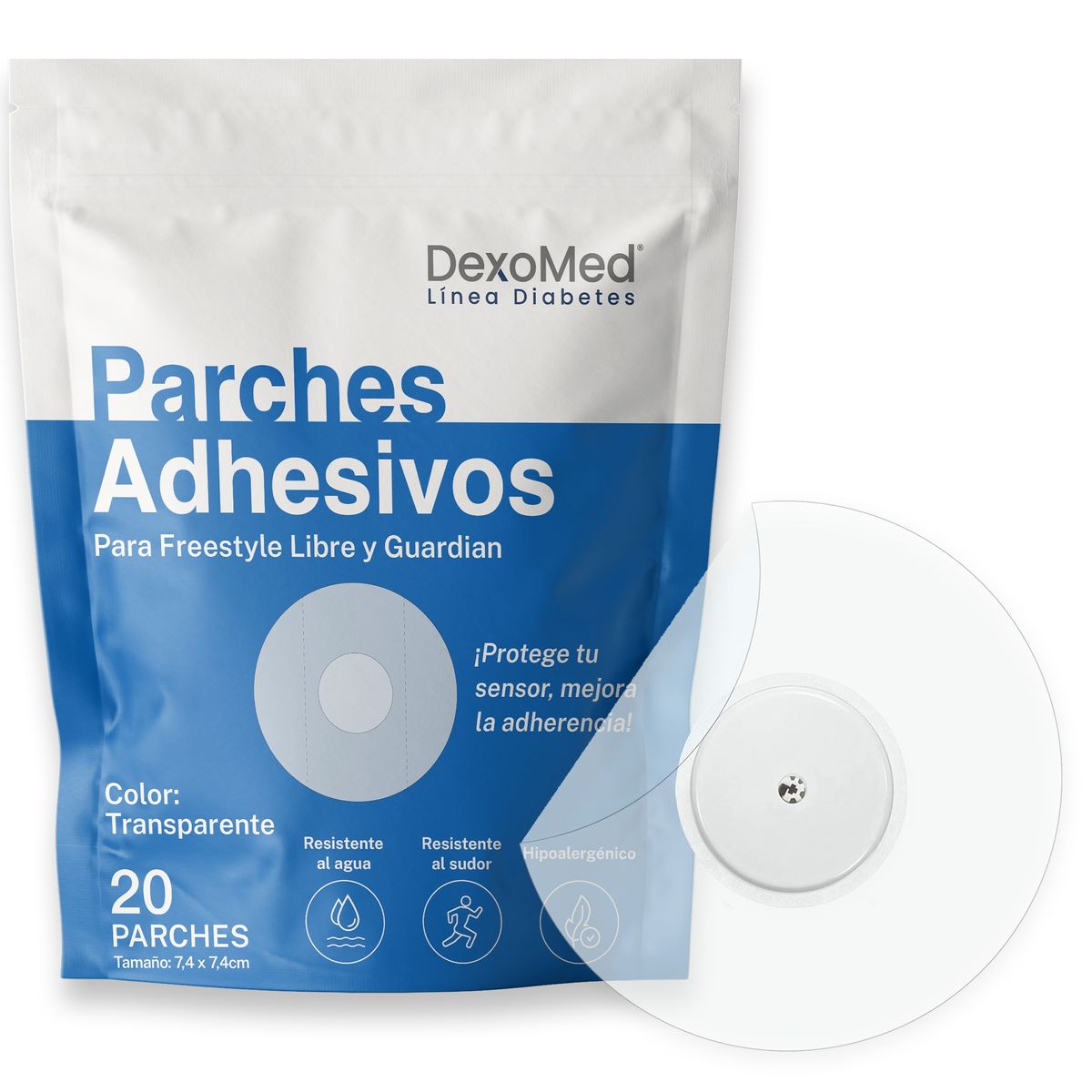 DEXOMED - Parches Protectores Dexomed Sensor Freestyle Libre Transparente 20 Un