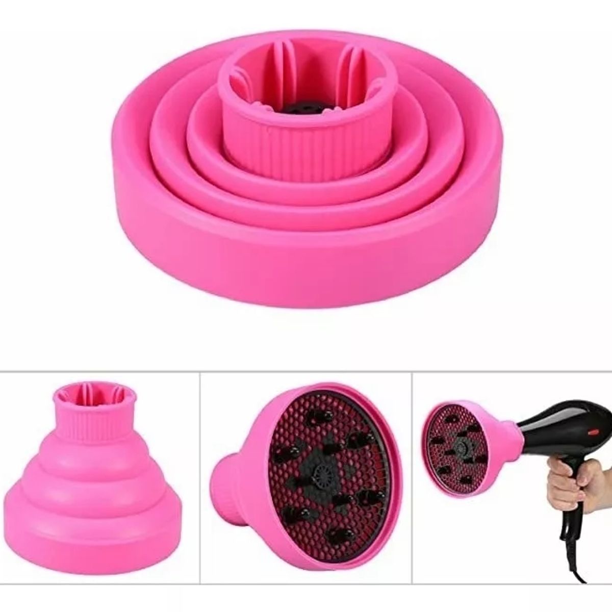 GENERICO - Difusor Cabello De Silicona Plegable.