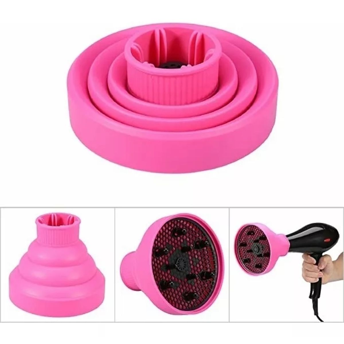 GENERICO - Difusor Cabello De Silicona Plegable.