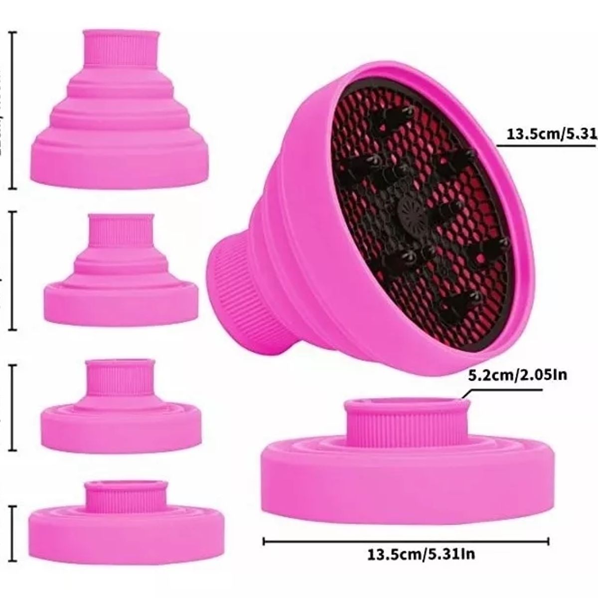 GENERICO - Difusor Cabello De Silicona Plegable.