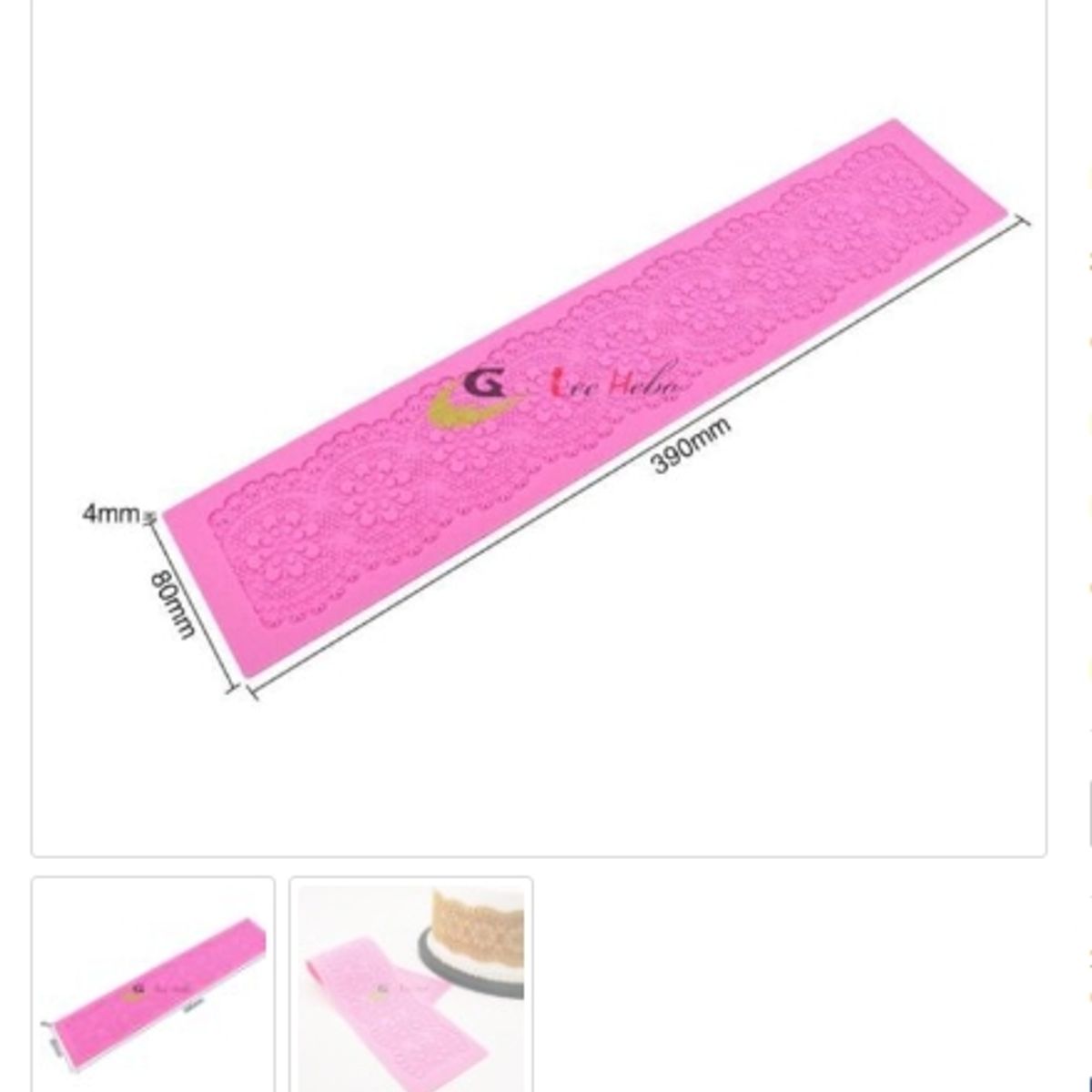 GENERICO - Molde Decoracion Reposteria Encaje Torta