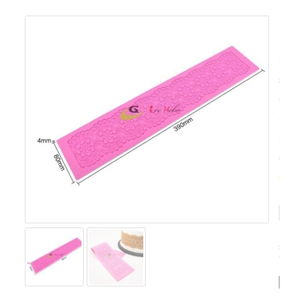 GENERICO - Molde Decoracion Reposteria Encaje Torta