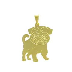 COGGIOLA - Colgante Perro Pug Enchapado Oro 18K