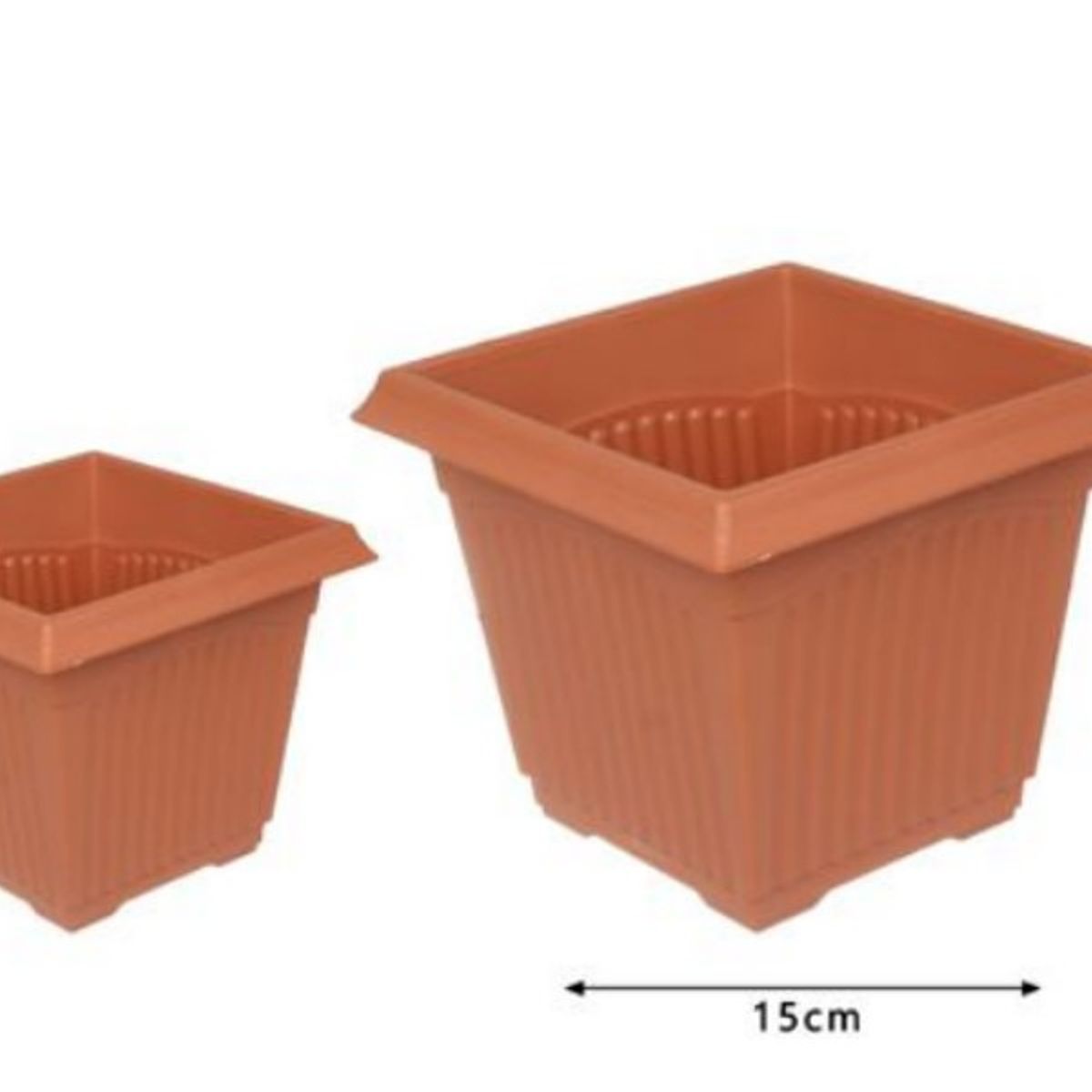 GENERICO - SET X 3 MINI MACETA MACETERO PLASTICO  20X 15CM  50461