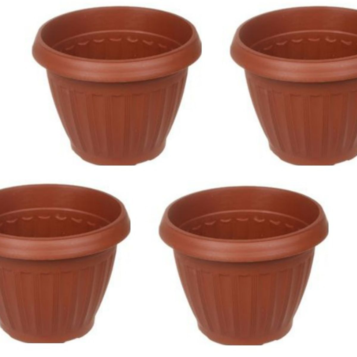 GENERICO - SET X 4 MINI MACETA MACETERO PLASTICO 18 X 13CM  50458