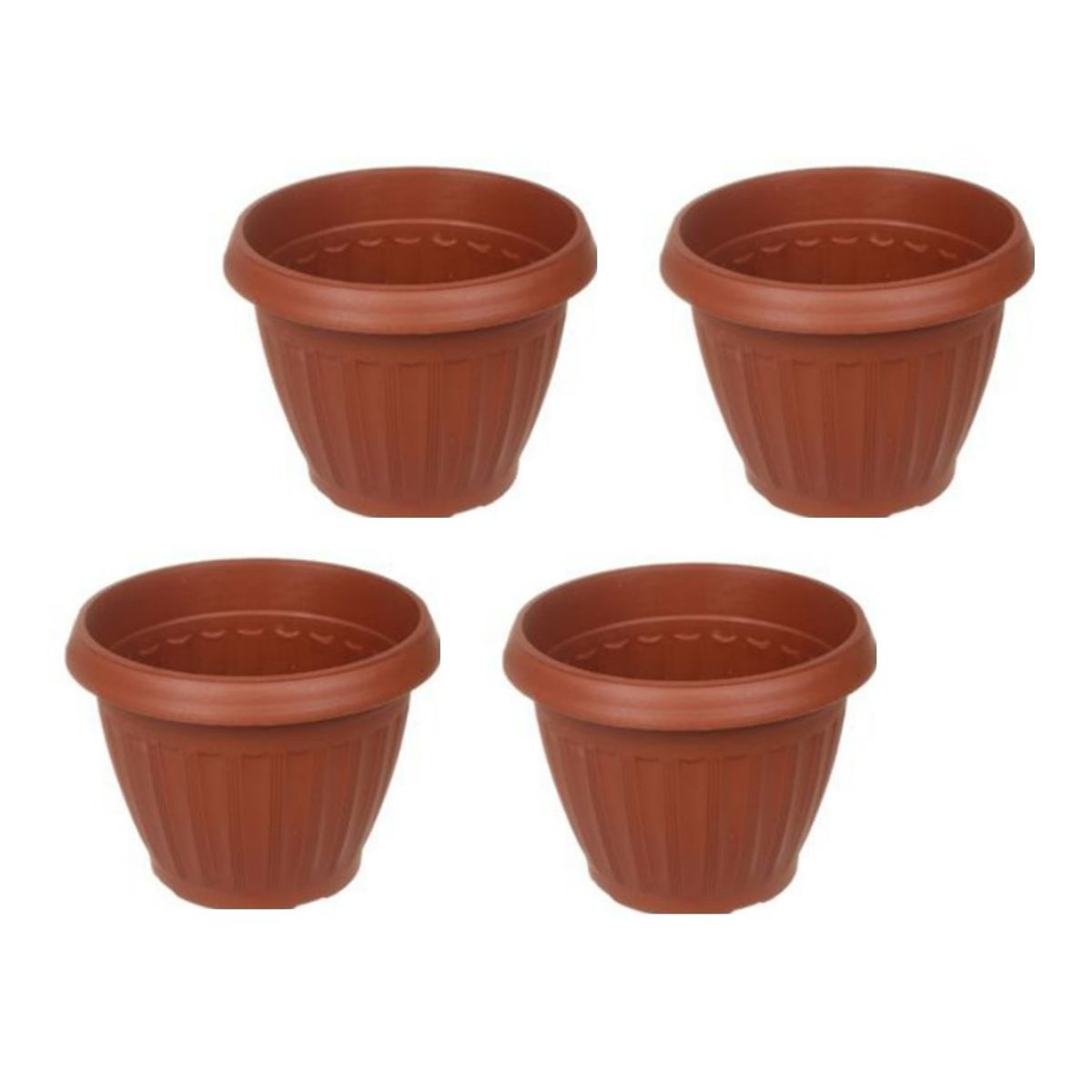 GENERICO - SET X 4 MINI MACETA MACETERO PLASTICO 18 X 13CM  50458