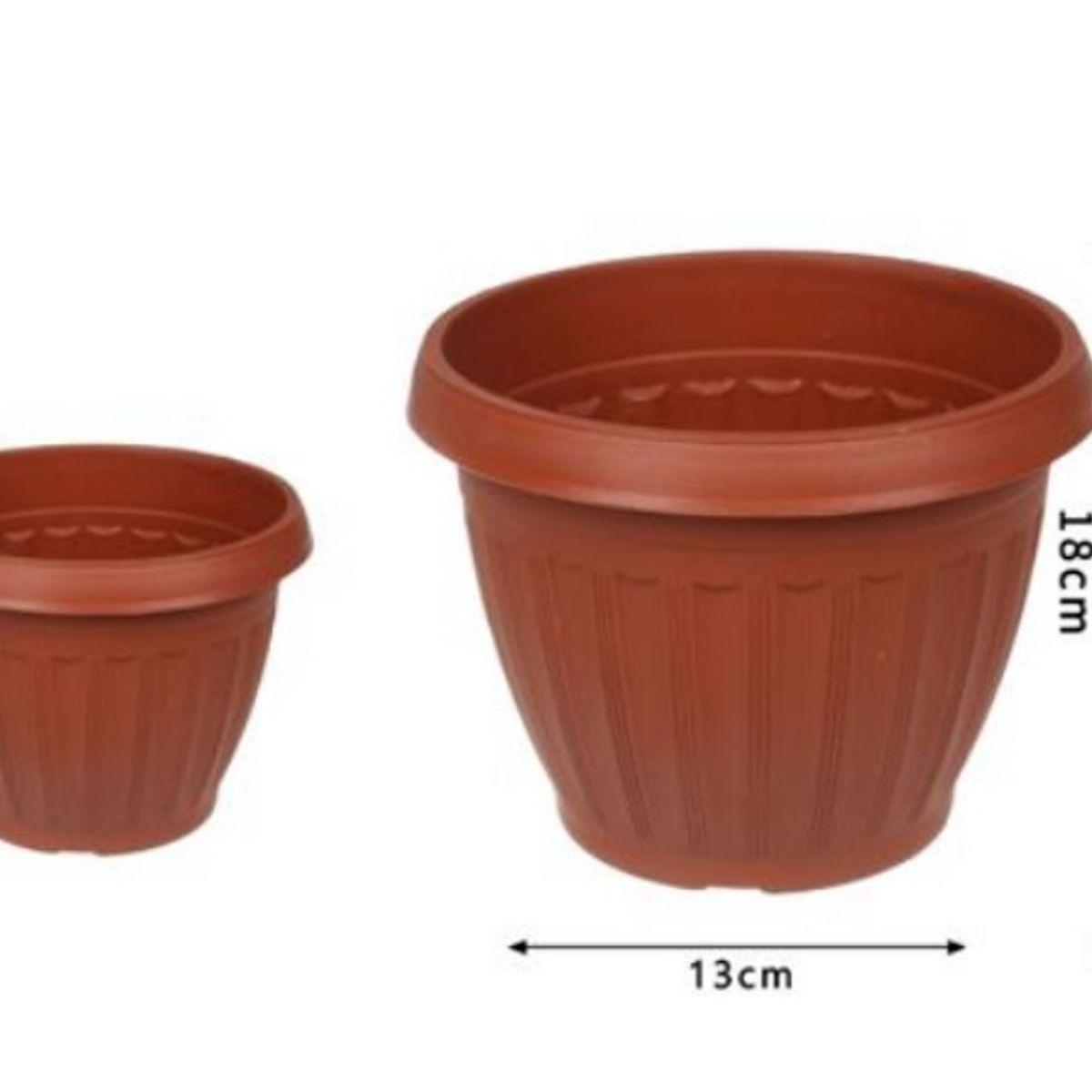 GENERICO - SET X 4 MINI MACETA MACETERO PLASTICO 18 X 13CM  50458