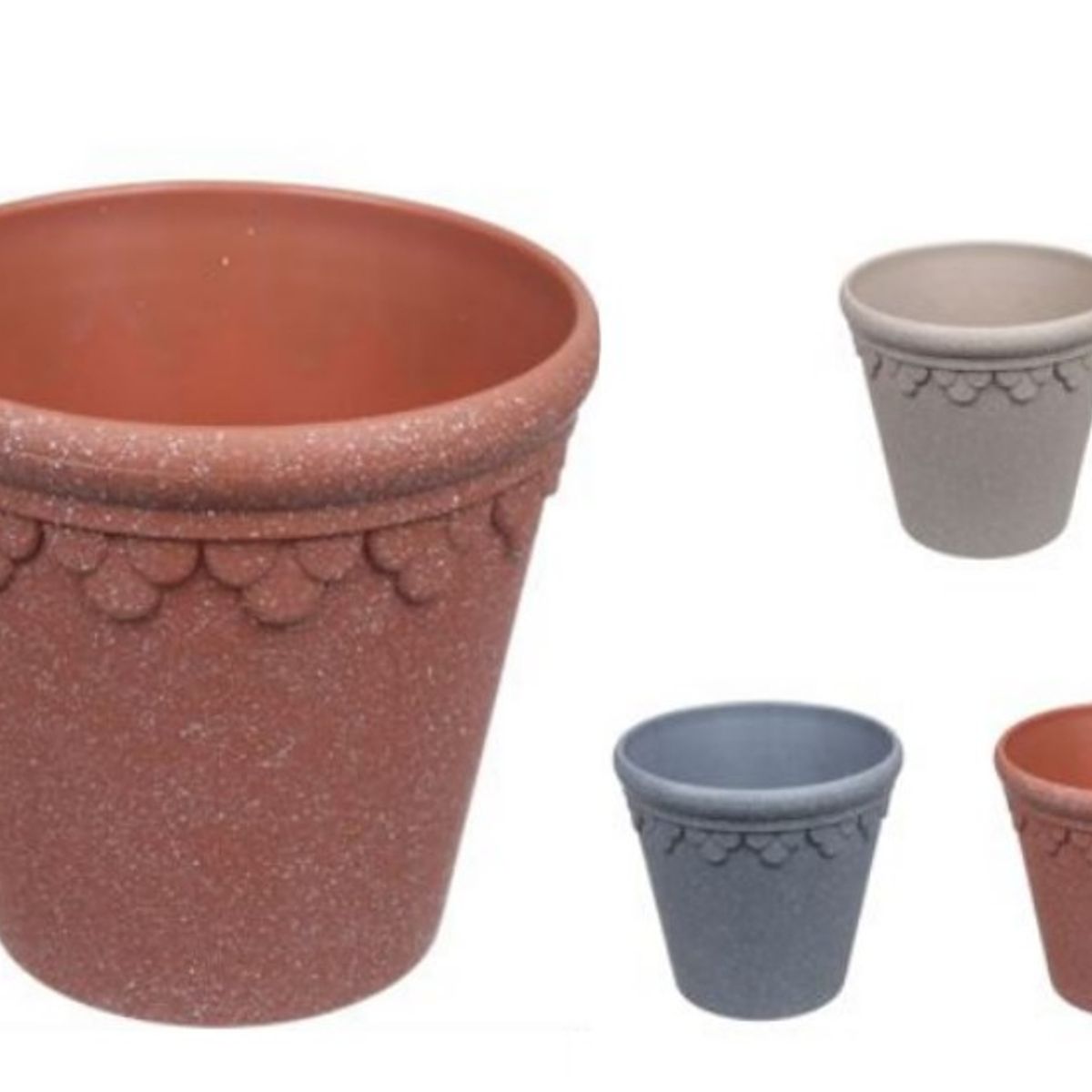 GENERICO - SET X 3 MINI MACETA MACETERO PLASTICO  15X 10CM  50472