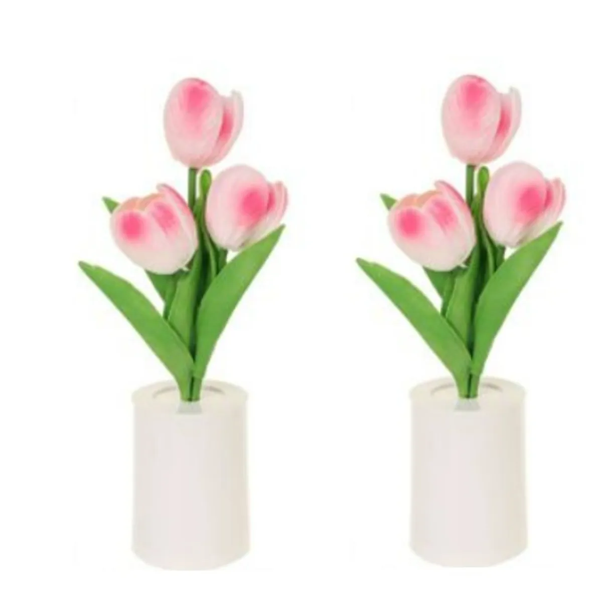 GENERICO - SET X 2 MINI MACETA CON FLORES DECORATIVO ARTIFICIAL 27X7CM C50256