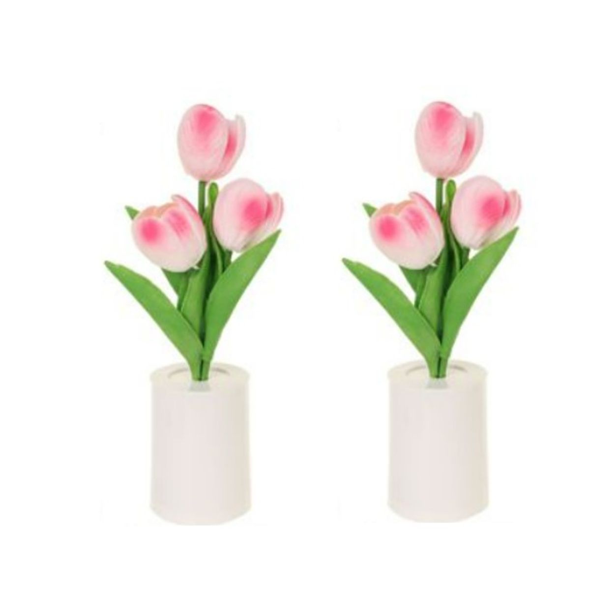 GENERICO - SET X 2 MINI MACETA CON FLORES DECORATIVO ARTIFICIAL 27X7CM C50256