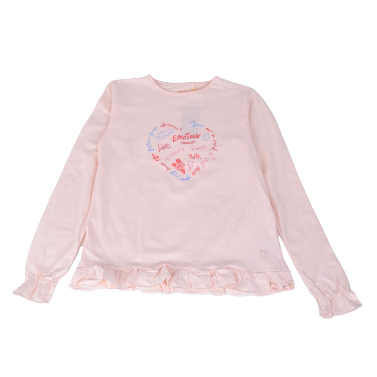 PILLIN - Polera Manga Larga Niña Damasco Pillin PILLIN