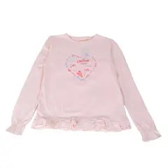 PILLIN - Polera Manga Larga Niña Damasco