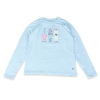 Polera Manga Larga Niña Celeste