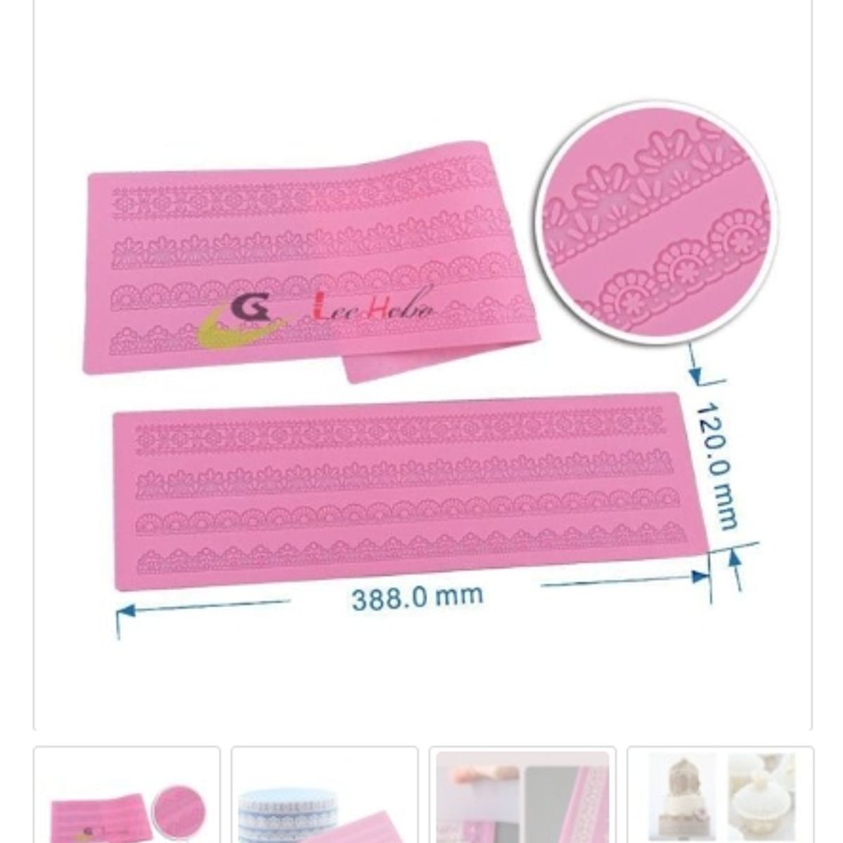 GENERICO - Molde Decoracion Reposteria Encaje Colores Surtidos