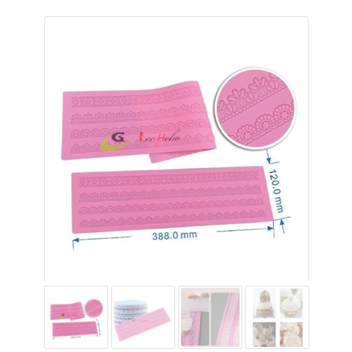 GENERICO - Molde Decoracion Reposteria Encaje Colores Surtidos