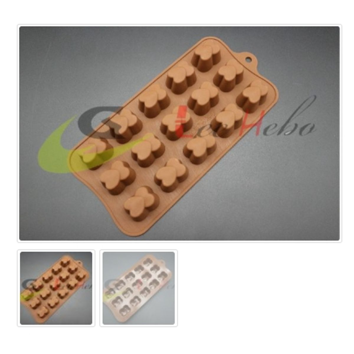 GENERICO - Molde De Silicona Molde Corazones 15 Divisiones Chocolate