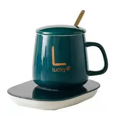 GENERICO - Taza De Cafe Y Plato Con Calentamiento Electrico - Verde