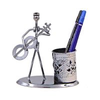 Adorno Recipiente De Lápices Artesanal De Hierro Oficina