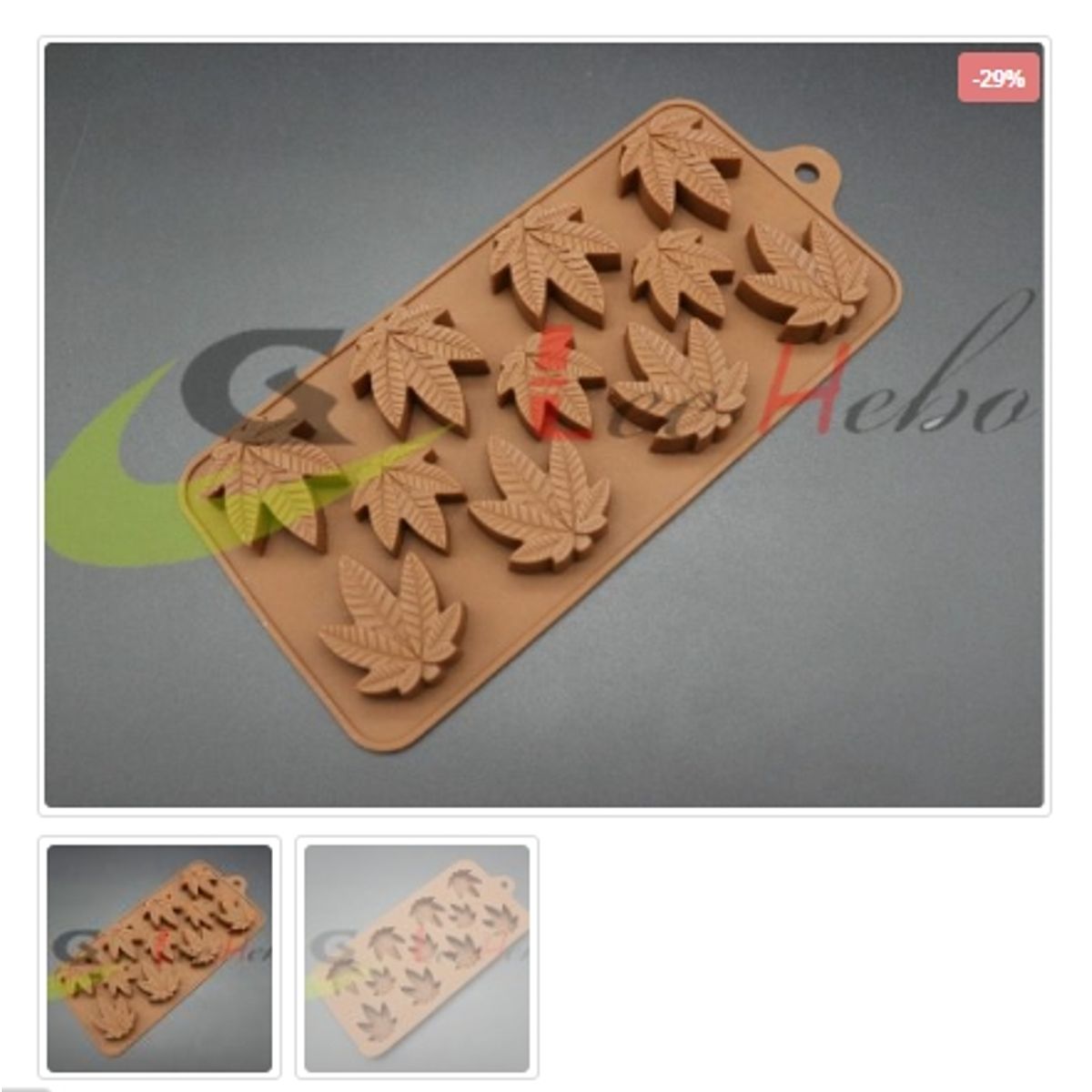 GENERICO - Molde De Silicona Molde Hojas 11 Divisiones