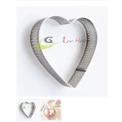 GENERICO - Molde Microperforado Corazon Acero Inoxidable 3 Piezas