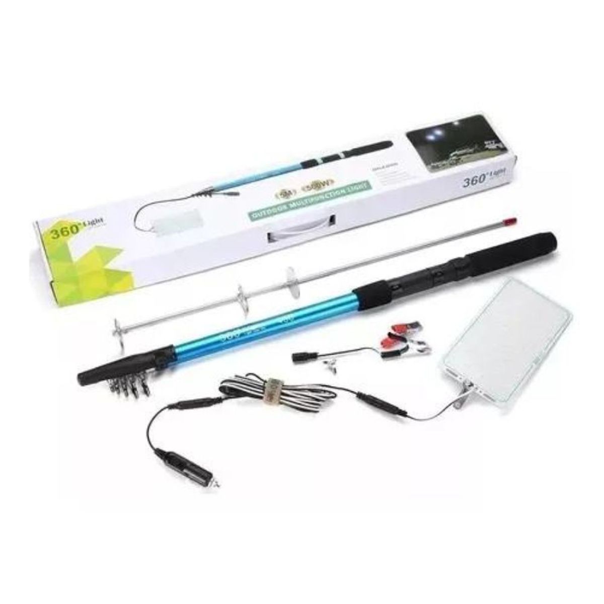 GENERICO - Lampara Led Caña De Pescar Telescópica Exteriores Camping