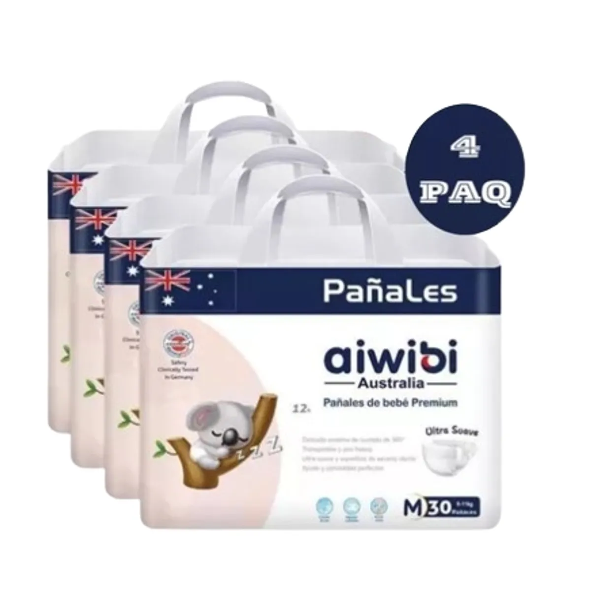 AIWIBI - Pañales Aiwibi Ultra Suave M X4 120 Und