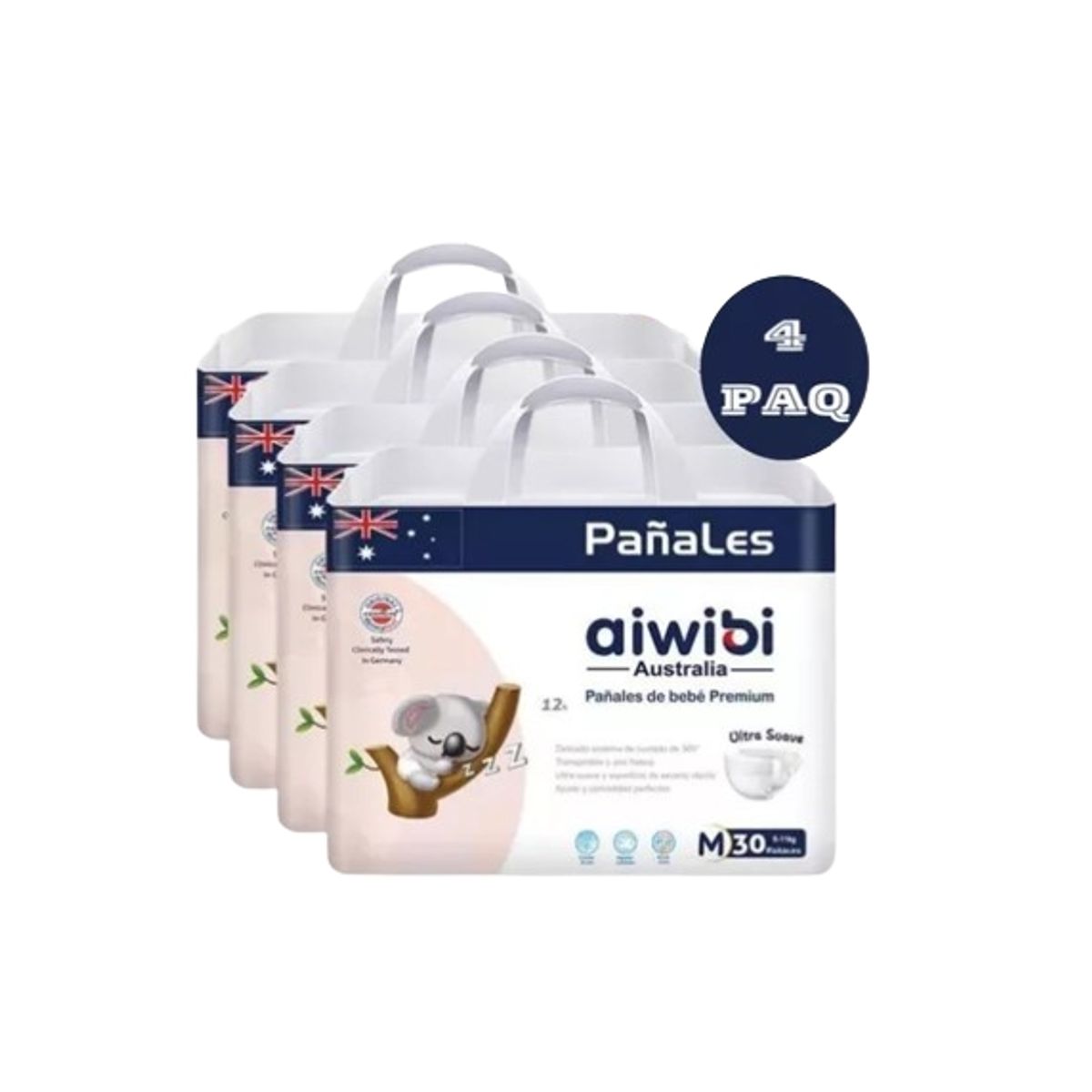 AIWIBI - Pañales Aiwibi Ultra Suave M X4 120 Und