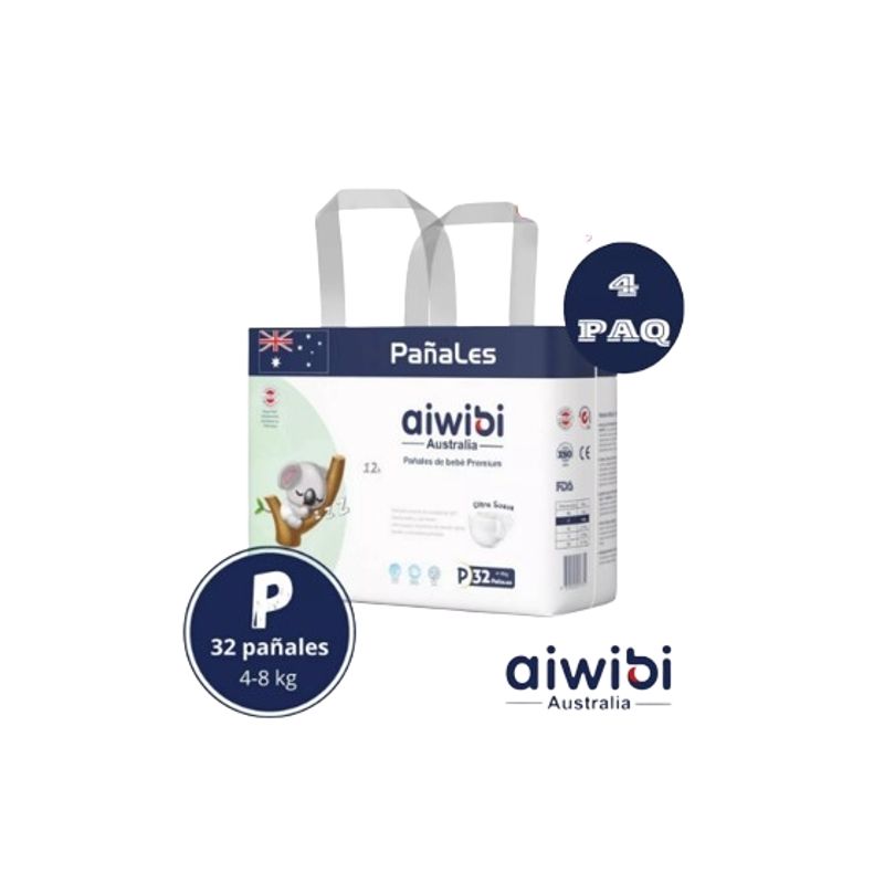 GENERICO - Pañales Aiwibi Ultra Suave P X4 128 Und