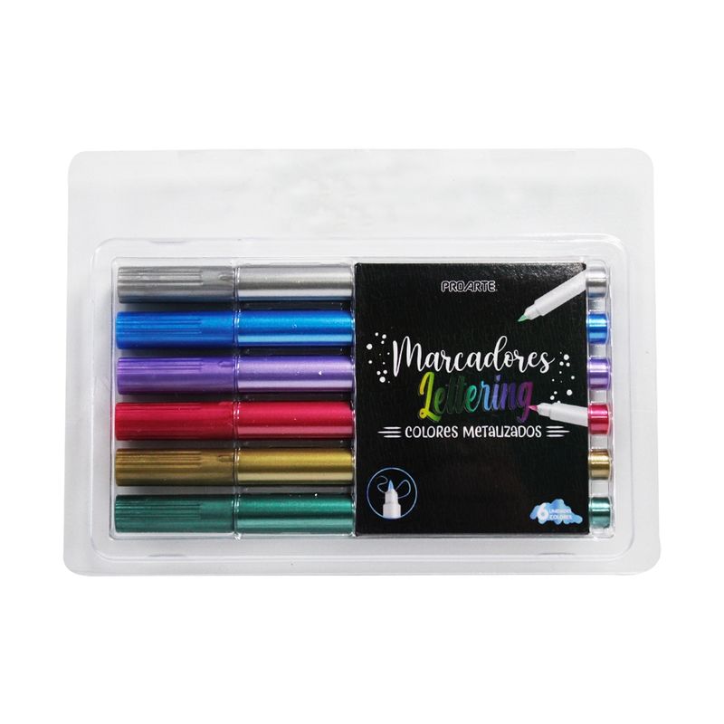NEWTREE - Plumon Metalizado Lettering 6pcs
