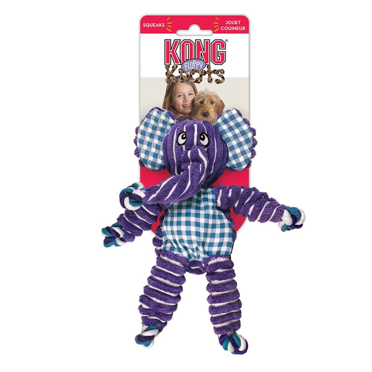KONG - Peluche Kong Floppy Knots Elefante S/M