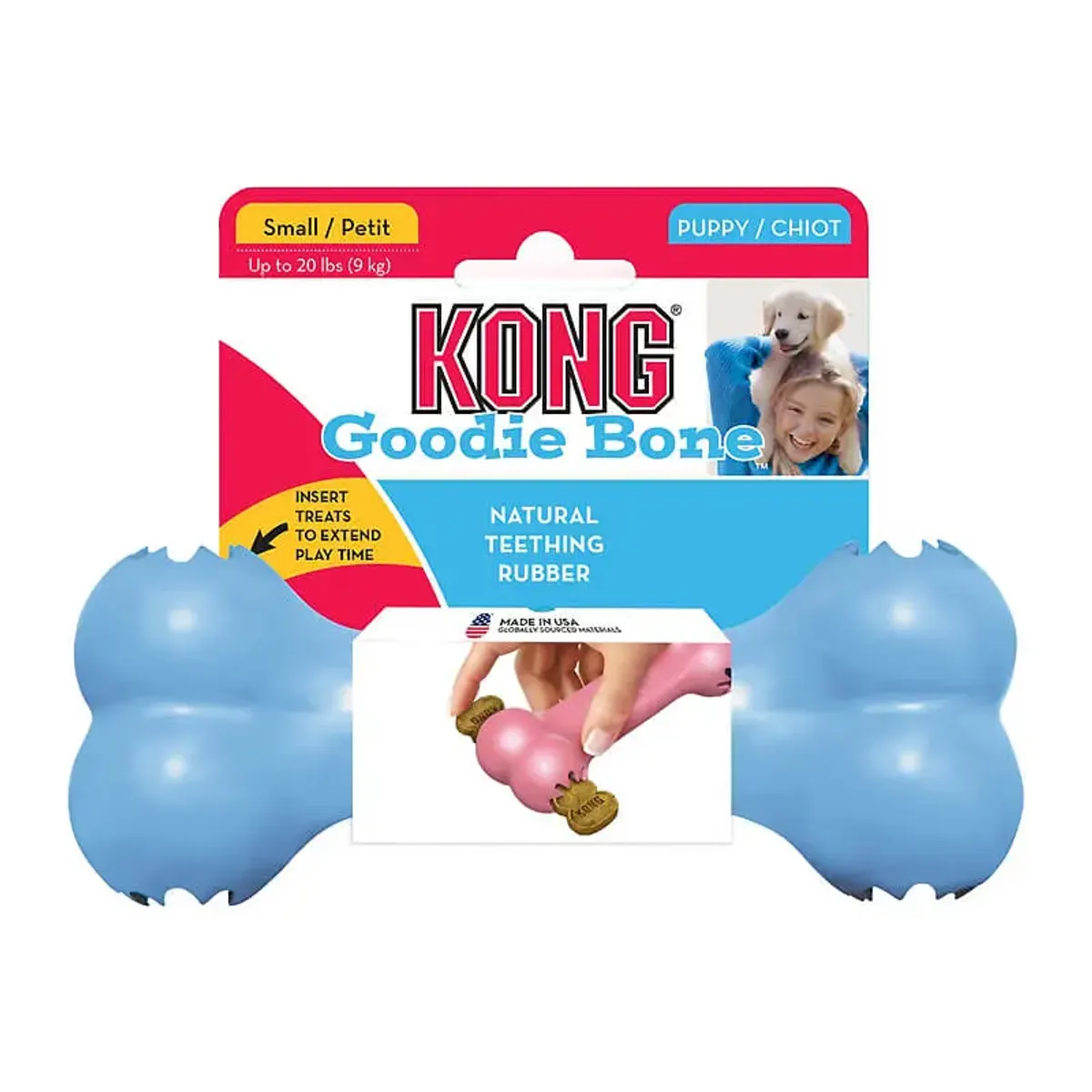 KONG - Kong Puppy Goodie Bone Celeste