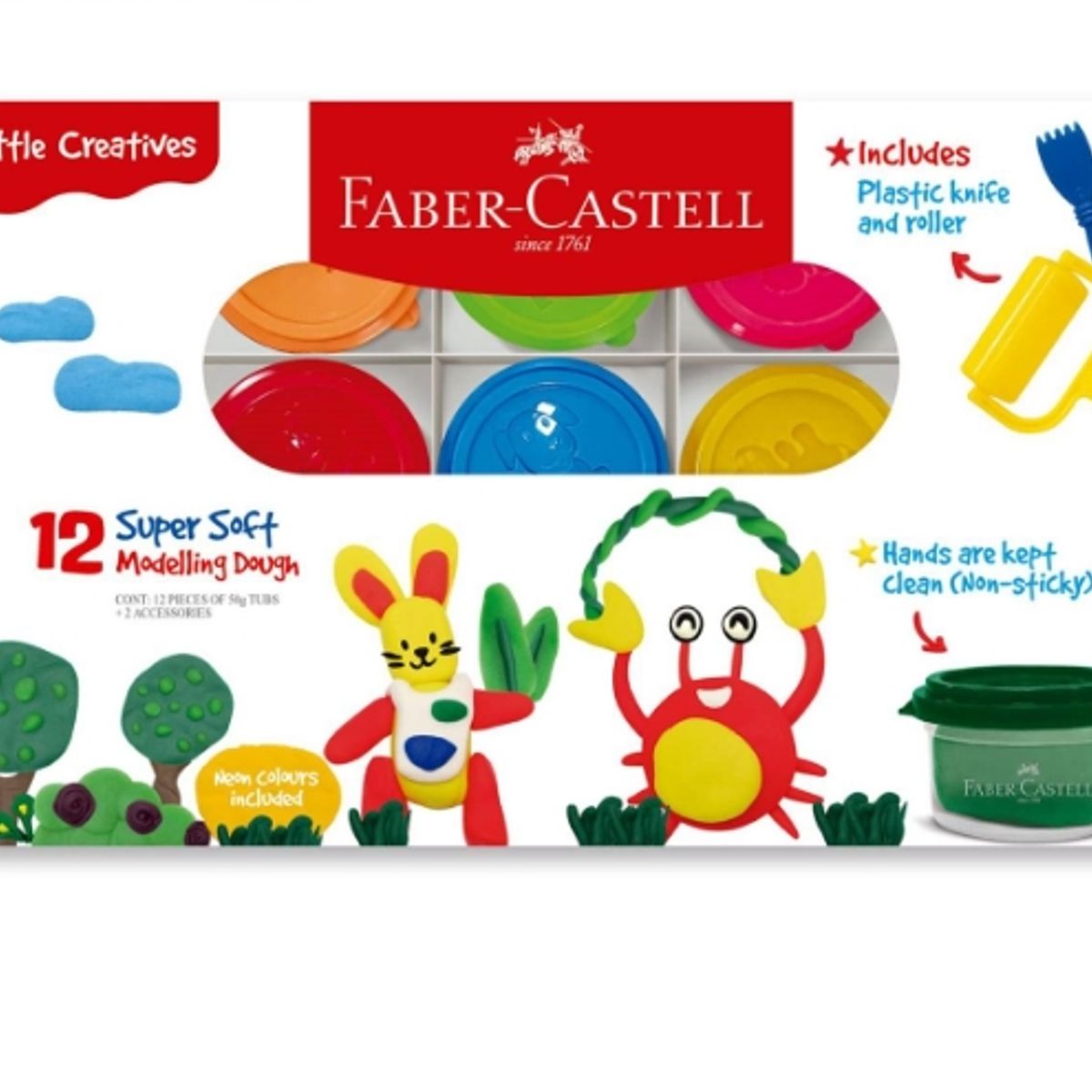 GENERICO - Plastilina De Colores Faber Castell 12 Colores