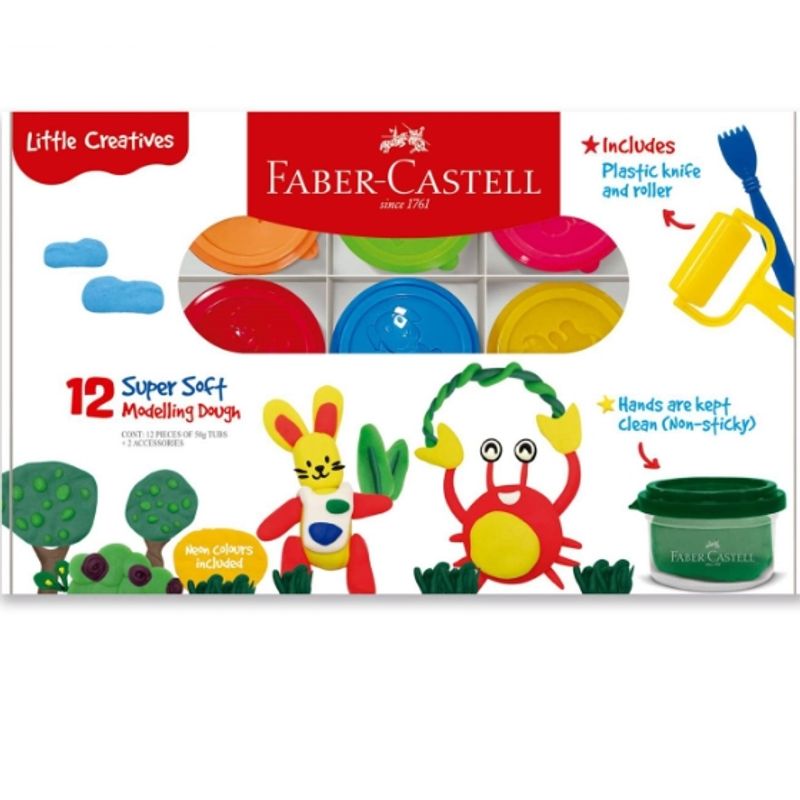 GENERICO - Plastilina De Colores Faber Castell 12 Colores