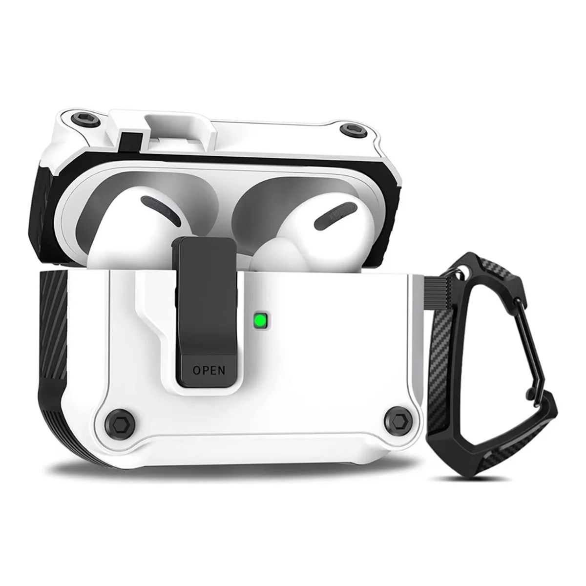 GENERICO - Carcasa Funda Para AirPods 1 y 2 Con Seguro Antigolpes